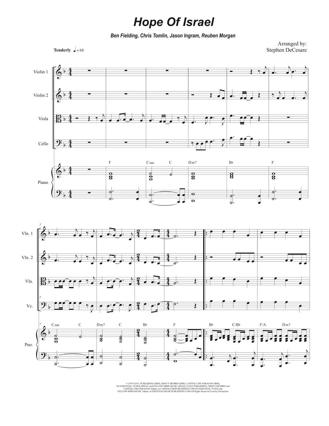 Hope Of Israel (arr. Stephen DeCesare)