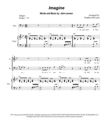 Imagine (arr. Stephen DeCesare)