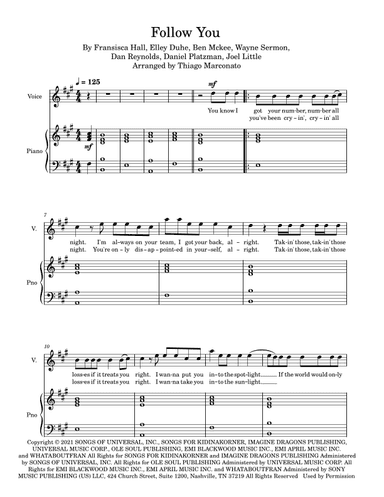 Follow You (arr. Thiago Marconato)