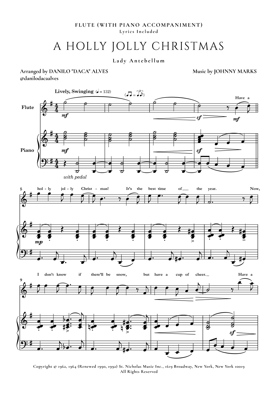 A Holly Jolly Christmas (arr. Danilo "Daca" Alves)