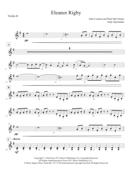 Eleanor Rigby (arr. Andy sperandeo)