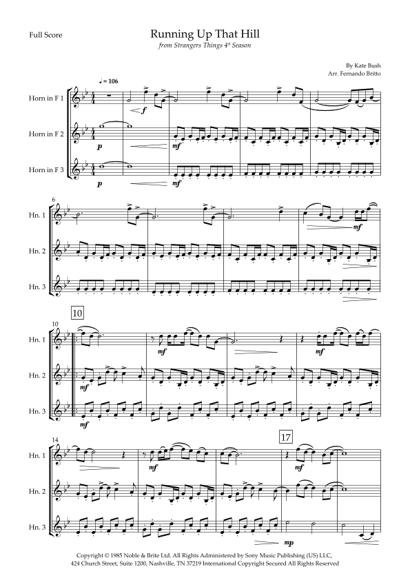 Running Up That Hill (arr. Fernando Britto)