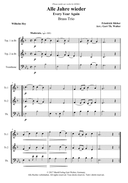 Every Year Again (arr. Gert Th. Walter)
