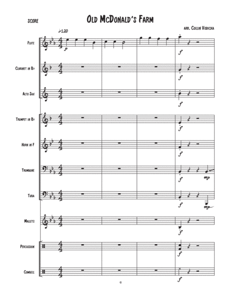 Old MacDonald had a Farm (arr. Collin Vodicka)