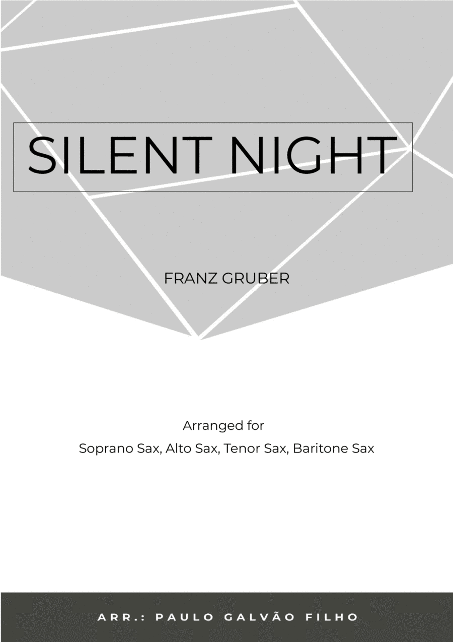 SILENT NIGHT - SAXOPHONE QUARTET (arr. Paulo Galvao Filho)