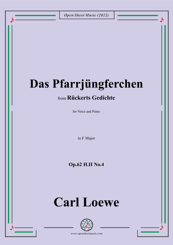 Loewe-Das Pfarrjüngferchen,Op.62 H.II No.4,in F Major (arr. OSM Press)