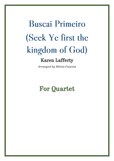 Seek Ye First (arr. Stenio Caixeta)