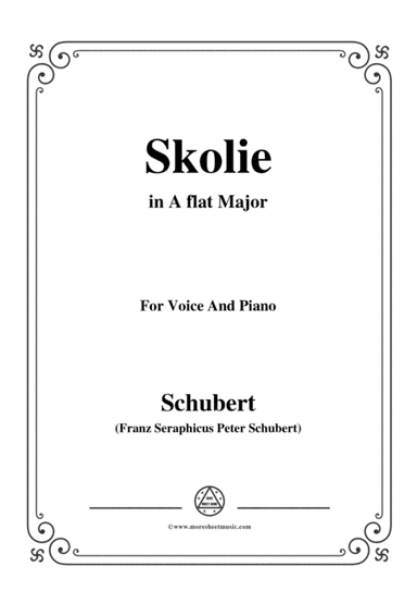 Schubert-Skolie(Skolion;Drinking Song),D.306,in G flat Major,for Voice&Piano (arr. MSM)