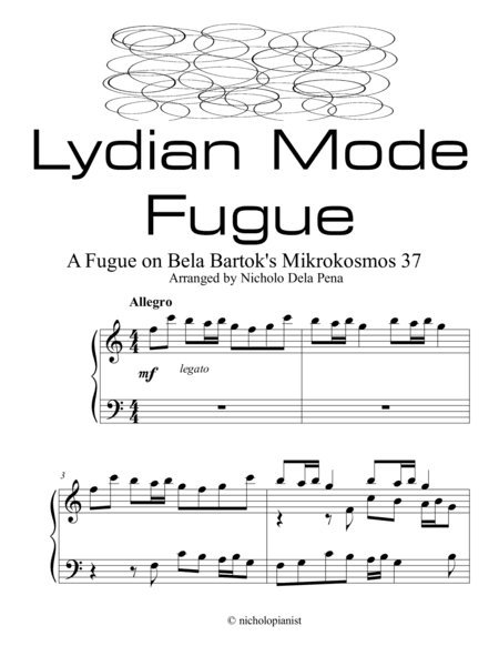 Lydian Mode Fugue (arr. Nicholo Dela Pena)