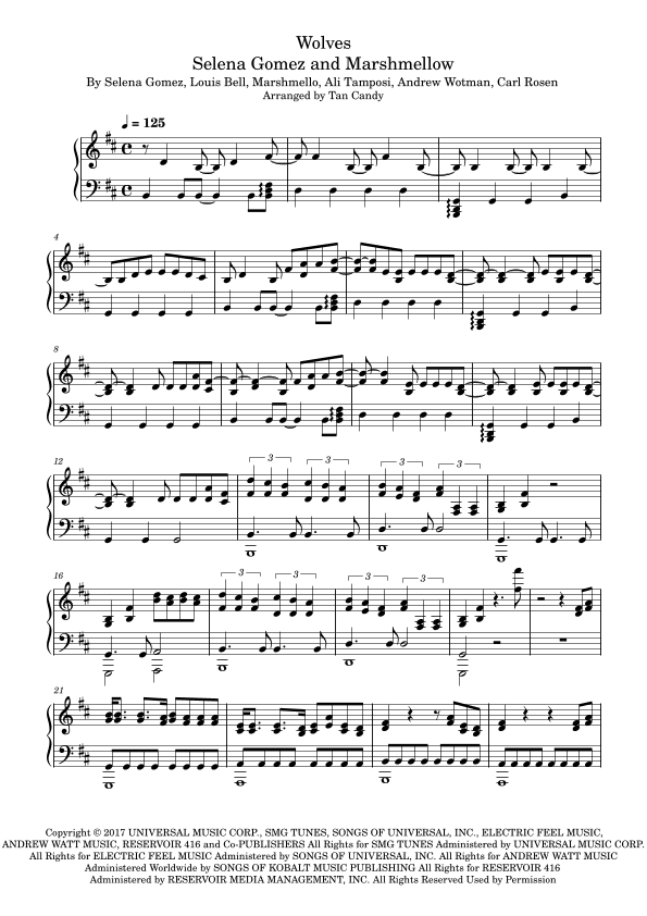 Wolves (arr. Tan Candy)