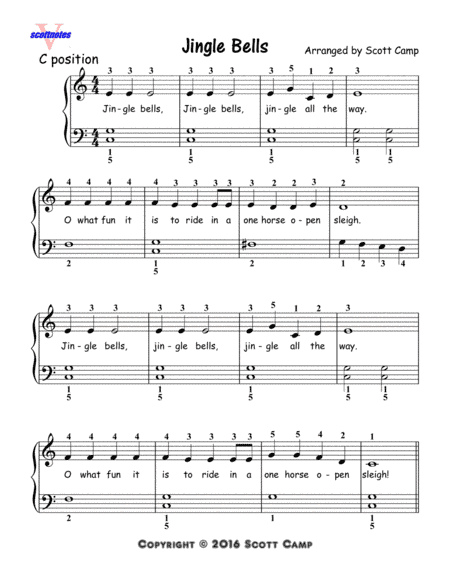 Jingle Bells (First Year Piano Students) (arr. Scott Camp)