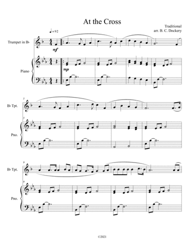 At the Cross (trumpet solo) with optional piano accompaniment (arr. B. C. Dockery)