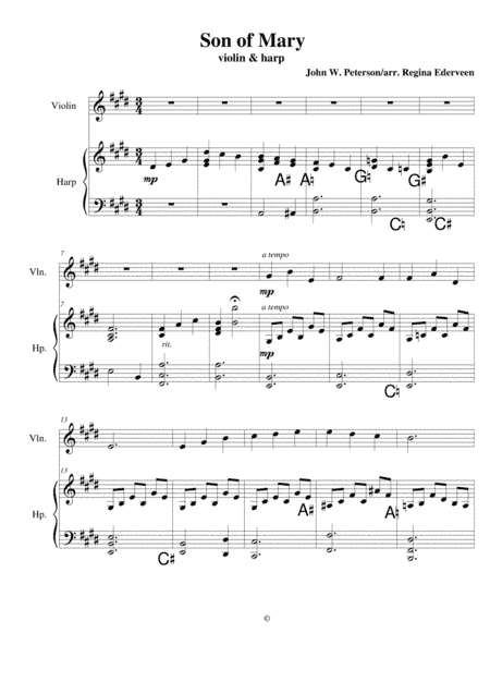 Son of Mary - violin & harp