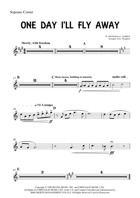 One Day I'll Fly Away (arr. David Houghton)