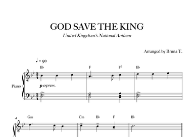 God Save The King (UK National Anthem) (arr. Bruna T.)