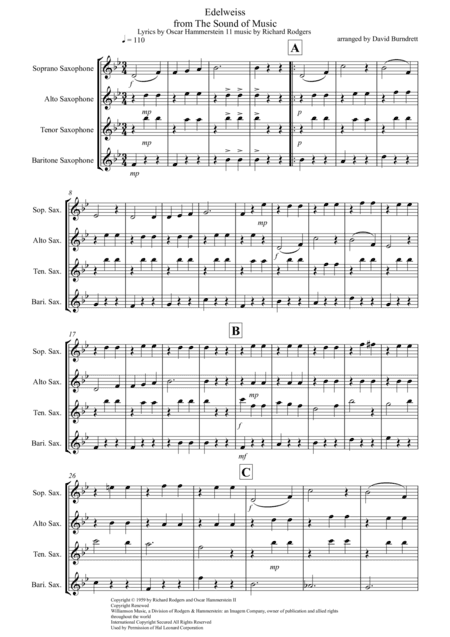 Edelweiss (arr. David Burndrett)