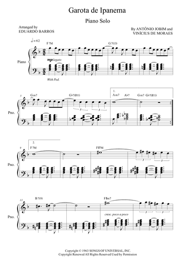 Garôta De Ipanema (arr. Eduardo Barros)