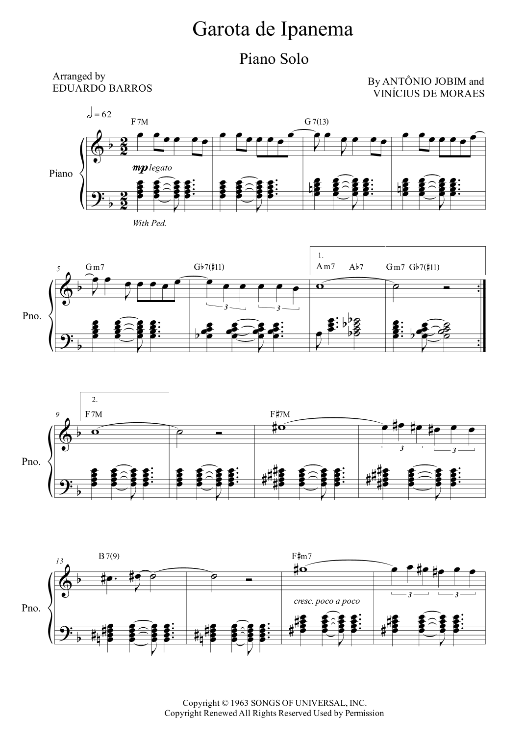 Garôta De Ipanema (arr. Eduardo Barros)