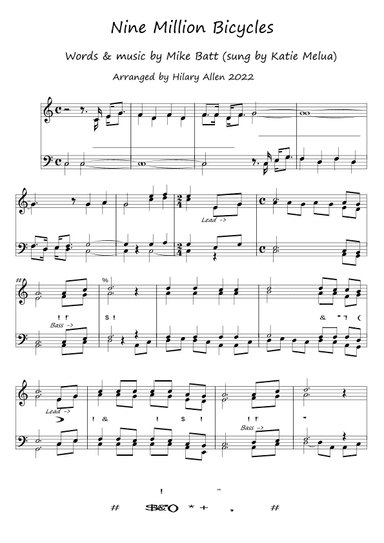 Nine Million Bicycles (arr. Hilary Allen)