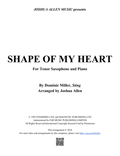 Shape Of My Heart (arr. Joshua Allen)