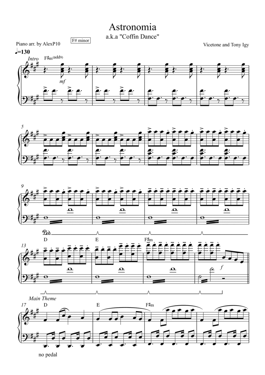 Astronomia (arr. Piano d'Ys)