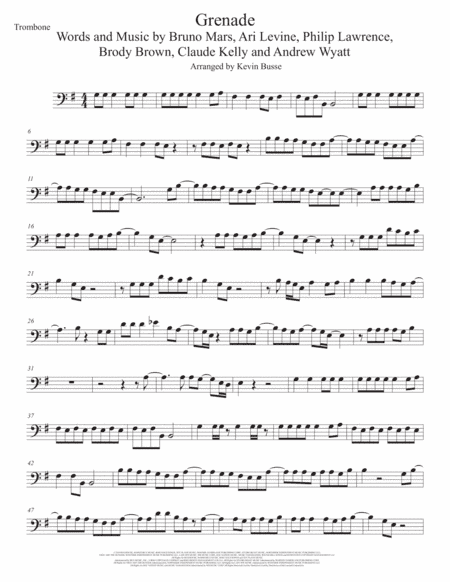 Grenade (arr. Kevin Busse)