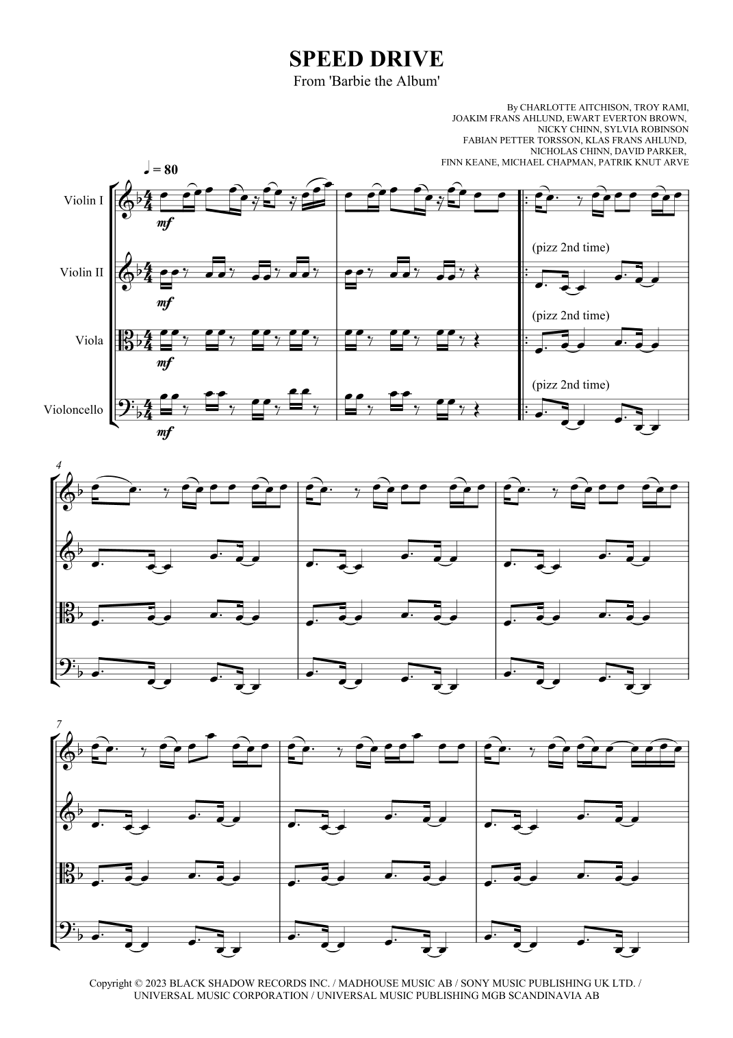 Speed Drive (arr. SCMusic)