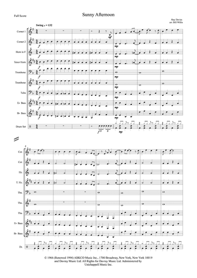 Sunny Afternoon (arr. Bill Willis)