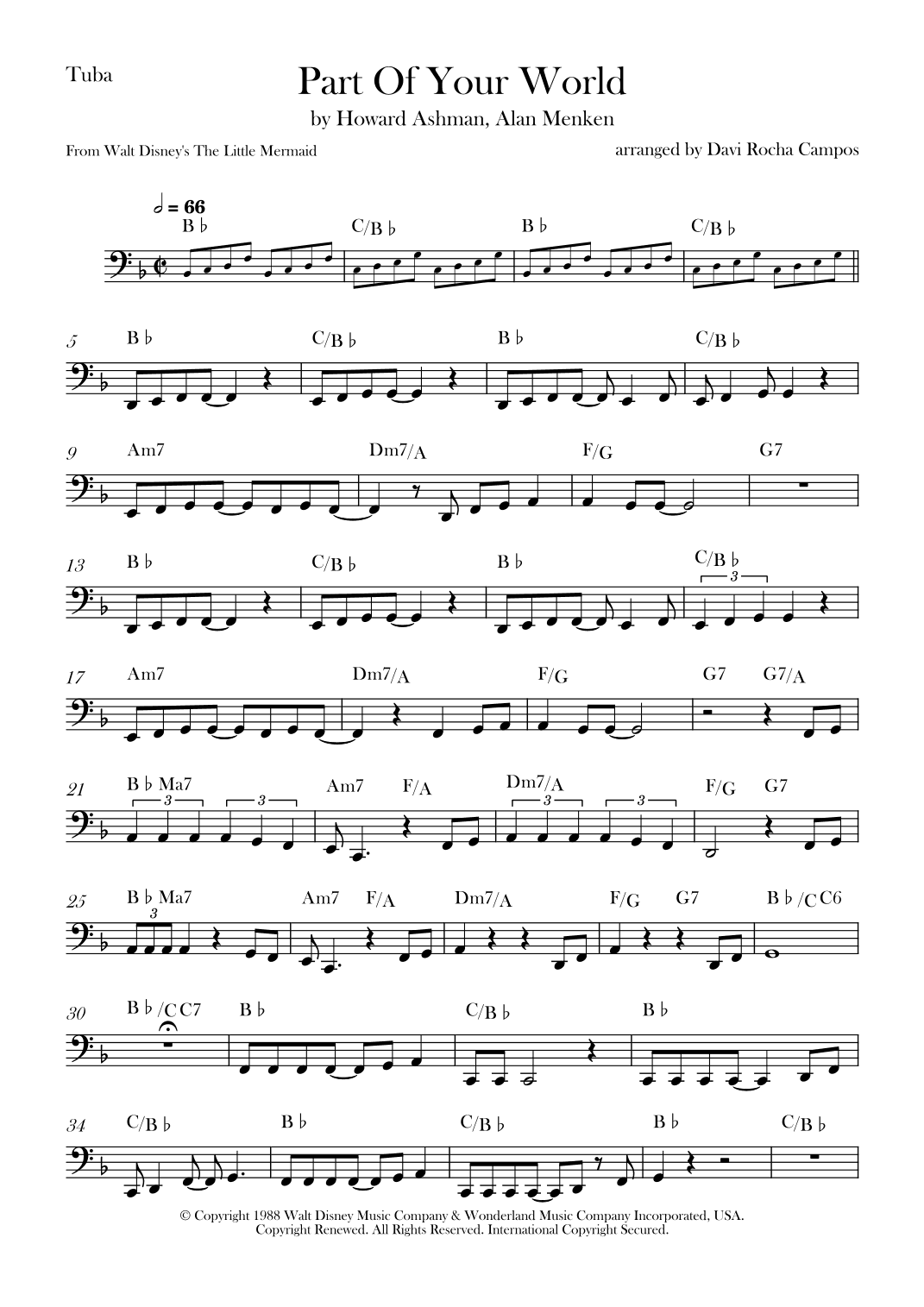 Part Of Your World (arr. Davi Rocha Campos)