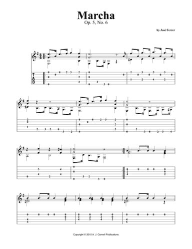 Marcha, Op. 5, No. 6 (arr. A. J. Cornell Publications)