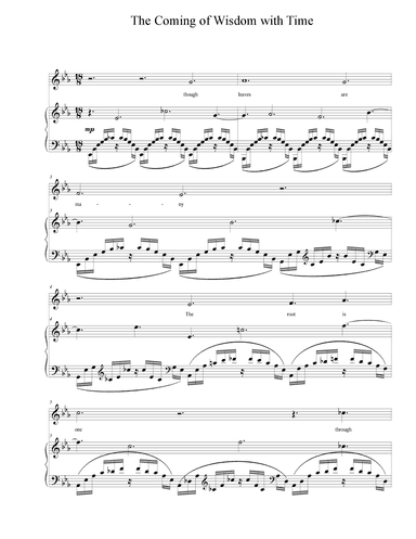 the coming of wisdom with time - mezzo soprano piano