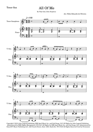 All Of Me (arr. Fabio Eduardo de Oliveira)