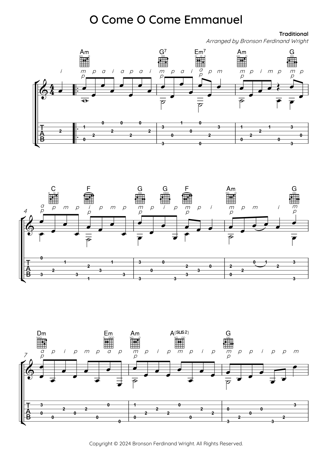 O Come, O Come, Emmanuel (arr. Bronson Ferdinand Wright)