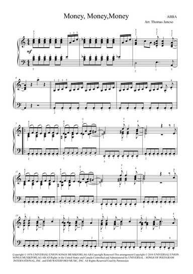 Money, Money, Money (arr. Thomas Jancso)
