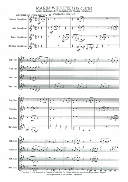 Makin' Whoopee! (arr. Tim New)