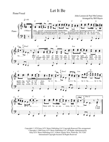 Let It Be (arr. Bill Hayes)