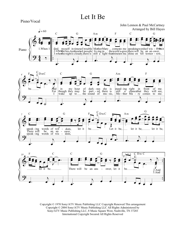 Let It Be (arr. Bill Hayes)