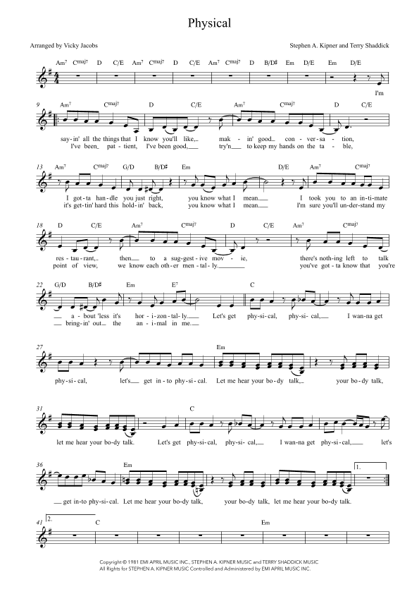 Physical (arr. Vicky Jacobs)