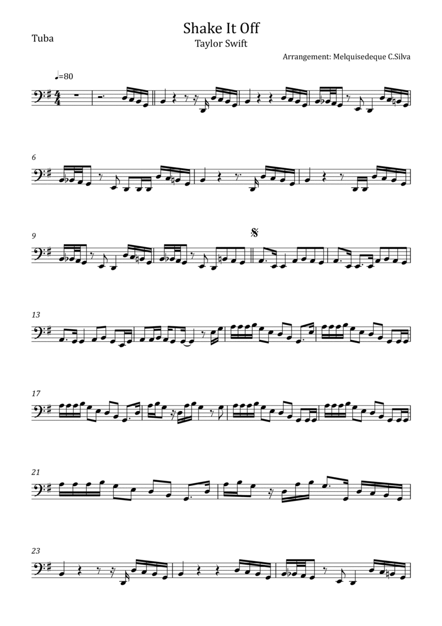 Shake It Off (arr. Melquisedeque C.Silva)