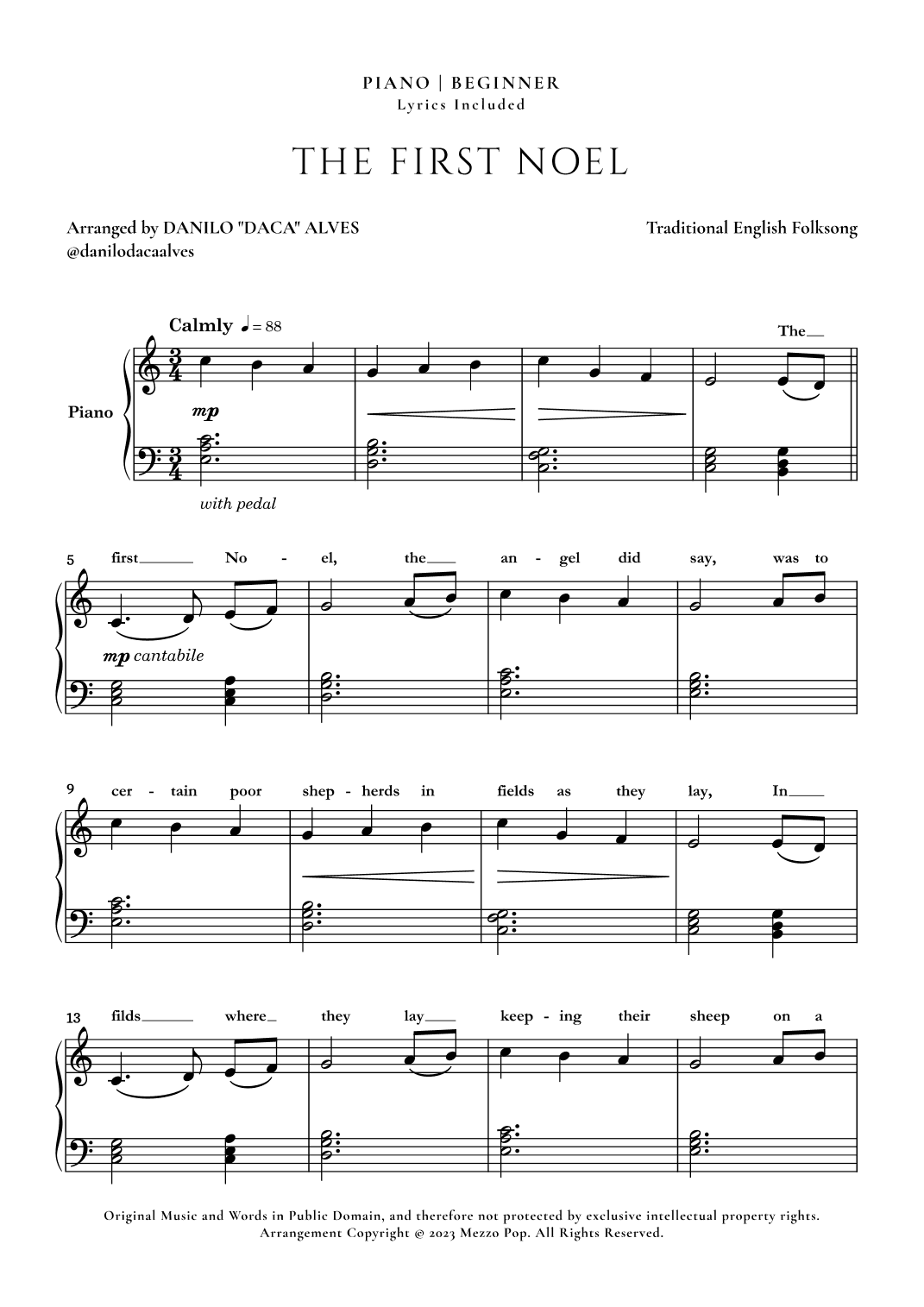 The First Noel (arr. Danilo "Daca" Alves)