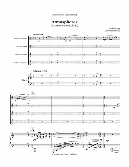 Atmospheres (sax quartet and piano)