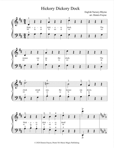 Hickory Dickory Dock (arr. Dennis Frayne)