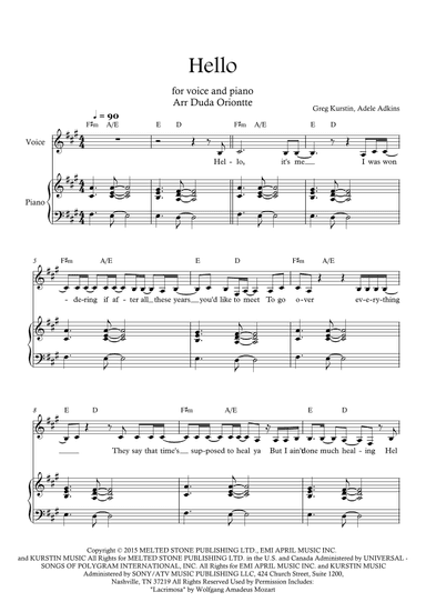 Hello (arr. Duda Oriontte)