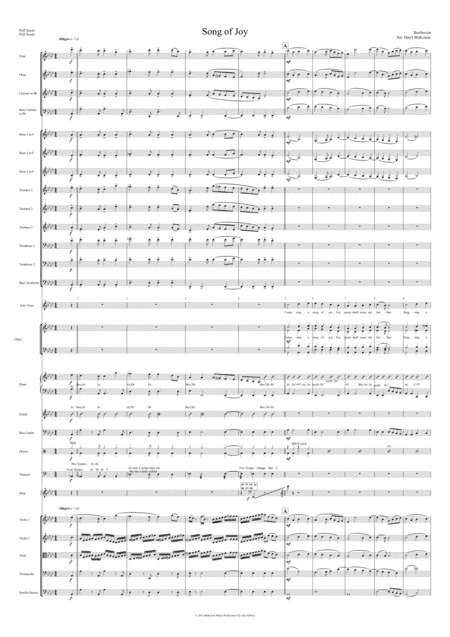 Song of Joy for Solo Tenor Voice, Choir and Pops Orchestra Key of Ab to Bb major (arr. Daryl McKenzie)