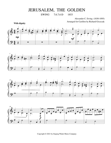 Jerusalem, the Golden  (EWING) (arr. Richard Giszczak)