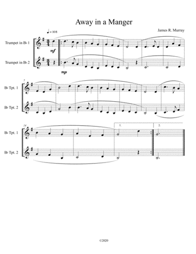 Away in a Manger (trumpet duet) (arr. B C Dockery)