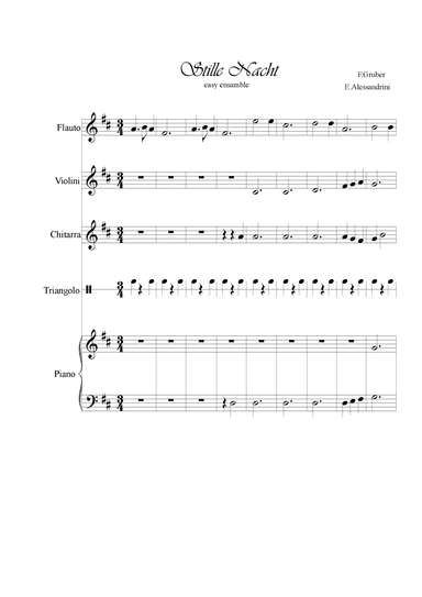 Stille Nacht. Easy ensamble (arr. Ester Alessandrini)