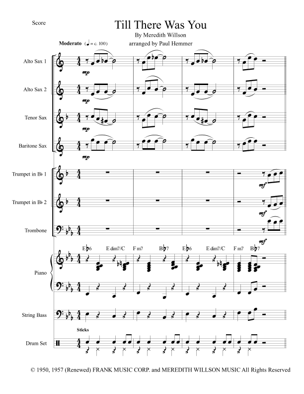 Till There Was You (arr. Paul Hemmer)