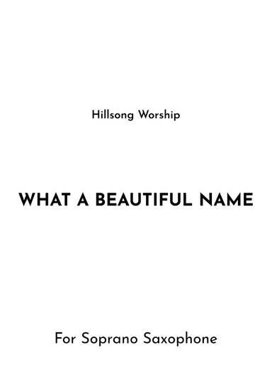What A Beautiful Name (arr. Jireh J.)