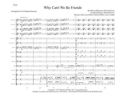 Why Can't We Be Friends (arr. Carl Stephen Hammer)